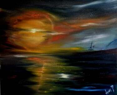 Peinture intitulée "Home by the sea #8#…" par Pascal Jung, Œuvre d'art originale, Huile