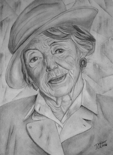 Zeichnungen mit dem Titel "Hommage an Inge Mey…" von Jörg Weber, Original-Kunstwerk, Bleistift