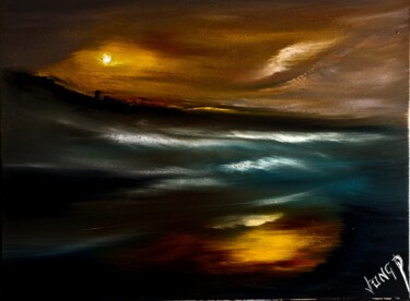 Peinture intitulée "Home by the sea 2023" par Pascal Jung, Œuvre d'art originale, Huile