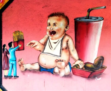 摄影 标题为“Bubba Fast Food” 由Benoit Van Canneyt (Beach Art Blankenberge), 原创艺术品, 数码摄影