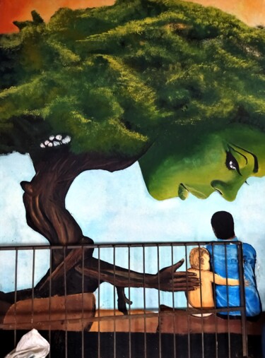 摄影 标题为“Caring Green” 由Benoit Van Canneyt (Beach Art Blankenberge), 原创艺术品, 数码摄影