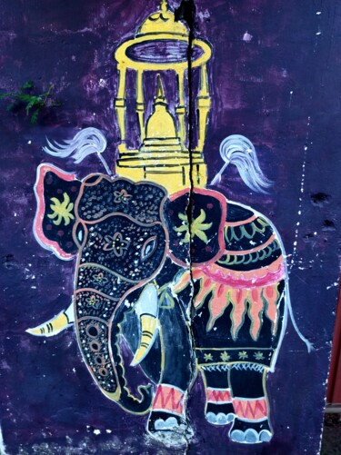 摄影 标题为“Carnival Elephant” 由Benoit Van Canneyt (Beach Art Blankenberge), 原创艺术品, 数码摄影