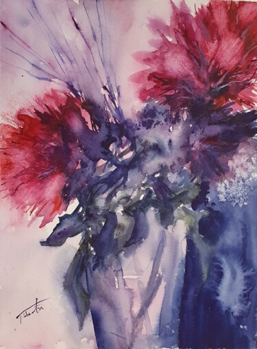 绘画 标题为“Feelings,  Abstract…” 由Tetiana Sharanutsa, 原创艺术品, 水彩