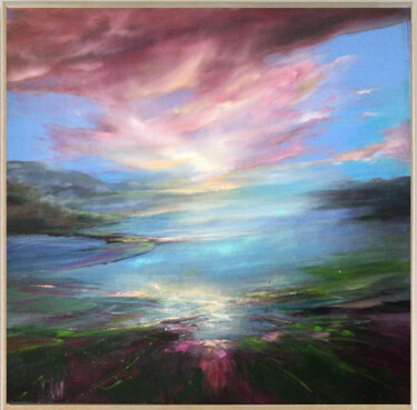 Peinture intitulée "Lumière du soir" par Angelina Ermakova, Œuvre d'art originale, Acrylique Monté sur Châssis en bois