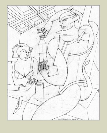Andrographie N° 51143 . Dessin Drawing titled "Andrographie N° 511…" by Lucien Ségura, Original Artwork, Graphite