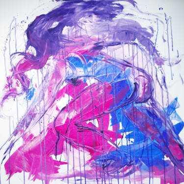 Running Girl Original Painting Modern pink 绘画 标题为“Running Girl Origin…” 由Natalya Volynska, 原创艺术品, 丙烯