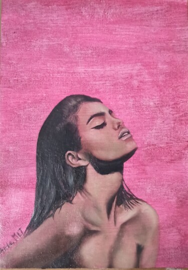 Peinture intitulée "selena gomez" par Aela Malet, Œuvre d'art originale, Huile