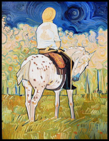 Schilderij getiteld "APPALOOSA" door Pierre Brouillet, Origineel Kunstwerk, Olie