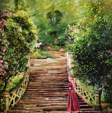 Peinture intitulée "Anne Boleyn à '' He…" par Daniel Combe (DACO), Œuvre d'art originale, Huile Monté sur Châssis en bois