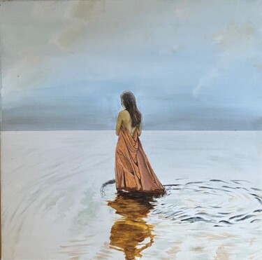 Peinture intitulée "women on the water" par Aela Malet, Œuvre d'art originale, Acrylique