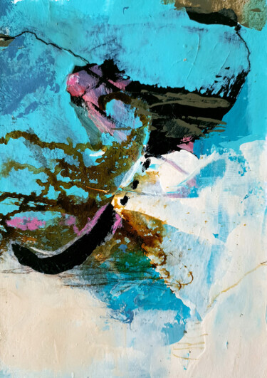Smooth no. 1 绘画 标题为“Smooth no. 1” 由Iulia Paun, 原创艺术品, 丙烯 安装在纸板上