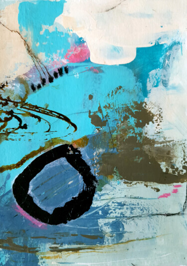 Smooth no. 2 Painting titled "Smooth no. 2" by Iulia Paun, Original Artwork, Acrylic Mounted on Cardboard