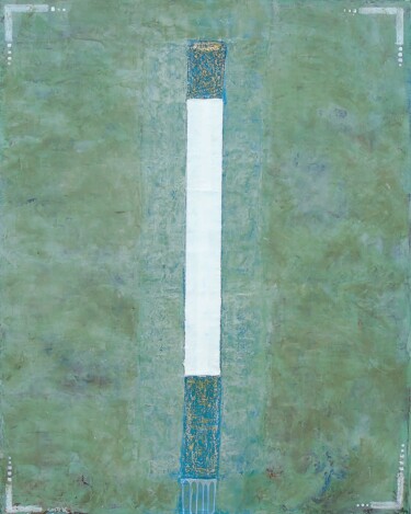 Painting titled "eau2023un" by Daniel Coste, Original Artwork, Acrylic Mounted on Wood Stretcher frame