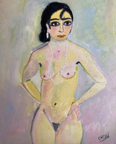 绘画 标题为“"Myriem ou la pose"” 由Claire Marie Gay, 原创艺术品, 油 安装在木板上