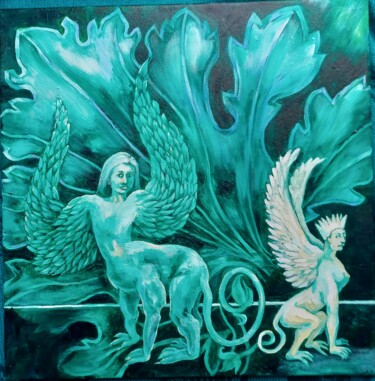 Painting titled "The Reflection of S…" by Julia Naurzalijeva, Original Artwork, Acrylic