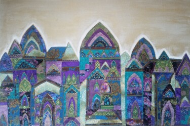제목이 "LA CITE DES CONTES"인 섬유 예술 Manon로, 원작, 패브릭