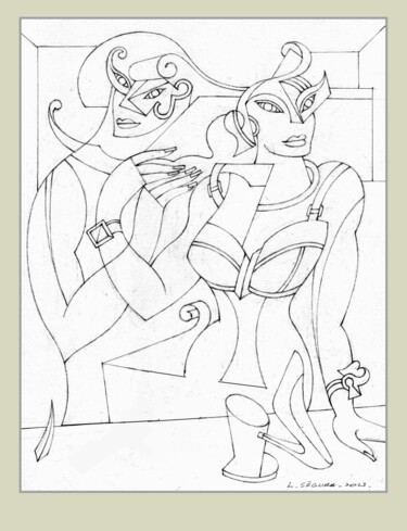 Andrographie N° 29664 . Dessin Drawing titled "Andrographie N° 296…" by Lucien Ségura, Original Artwork, Graphite