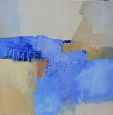 Peinture intitulée "Le bleu ne fait pas…" par Daniel Quievreux, Œuvre d'art originale, Huile Monté sur Châssis en bois