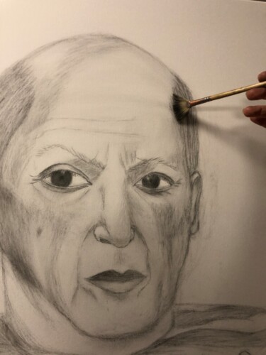 Pittura intitolato "Picasso aux couleur…" da Daniela Rothem Partouche, Opera d'arte originale, Acrilico Montato su Telaio pe…
