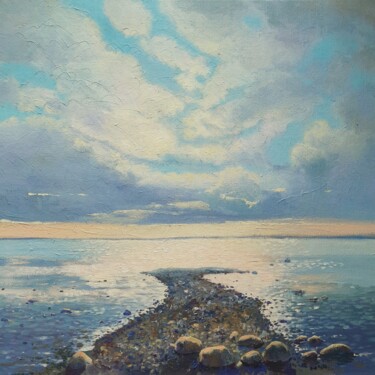 绘画 标题为“"Kalø. The coast of…” 由Iryna Makhovska, 原创艺术品, 丙烯 安装在木质担架架上