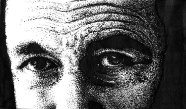图画 标题为“The Eyes 6 / Глаза 6” 由Владимир Абаимов, 原创艺术品, 墨