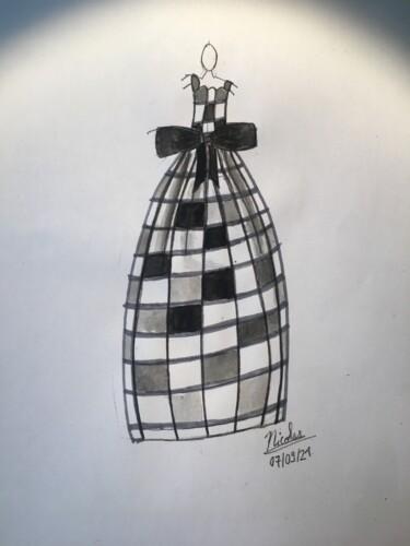 Drawing titled "Summer 2022-3" by Nicolas Chammat, Original Artwork, Watercolor