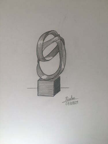 Drawing titled "Circle Tower" by Nicolas Chammat, Original Artwork, Pencil