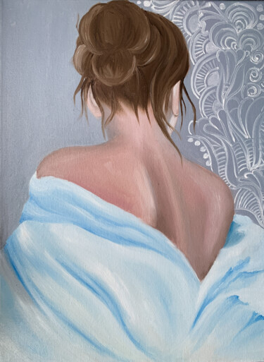 Wedding day - original oil painting wall decor Картина под названием "Wedding day - origi…" - Elena Polak, Подлинное произведение искусства, Масло Установлен на Деревянная…