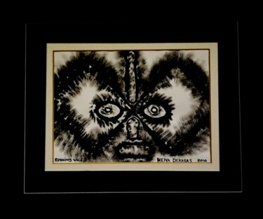 绘画 标题为“Strange face” 由Henk Dekkers, 原创艺术品, 墨