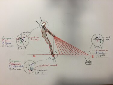 Zeichnungen mit dem Titel "Cable Stayed Harp B…" von Nicolas Chammat, Original-Kunstwerk, Bleistift