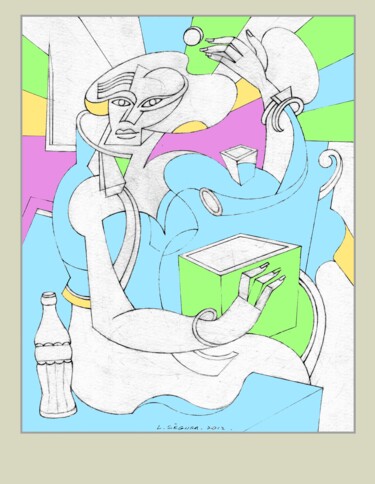 Andrographie N° 70213 . Dessin Drawing titled "Andrographie N° 702…" by Lucien Ségura, Original Artwork, Graphite