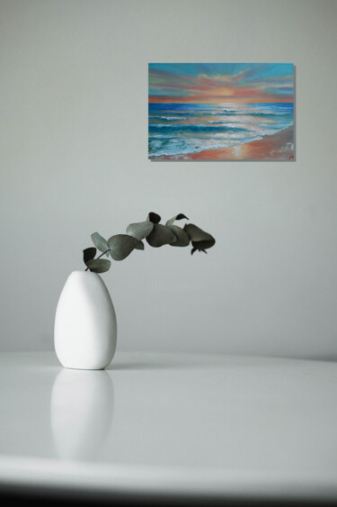 Painting titled "Sea №3" by Elena Petrova, Original Artwork, Oil