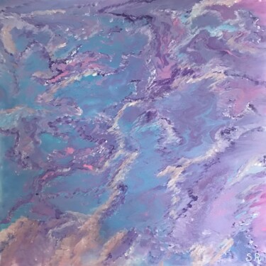 Peinture intitulée "Vue du ciel" par Sandrine Roux, Œuvre d'art originale, Acrylique Monté sur Châssis en bois