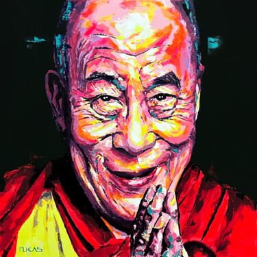 Arts numériques intitulée "DALAI LAMA" par Carlo Bzdok, Œuvre d'art originale, Acrylique