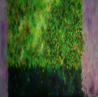 Blossoming. Juicy Grass 제목이 "Blossoming. Juicy G…"인 미술작품 Zhanna Kondratenko로, 원작, 기름 나무 들것 프레임에 장착됨