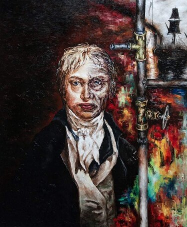 Malerei mit dem Titel "William Turner" von Serhii Zavarzin, Original-Kunstwerk, Öl