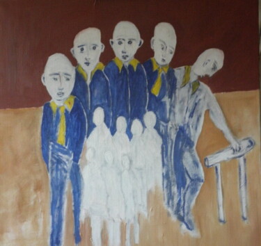 Peinture intitulée "L'attente d'un jour…" par Roger Ernest Jankow, Œuvre d'art originale, Tempera