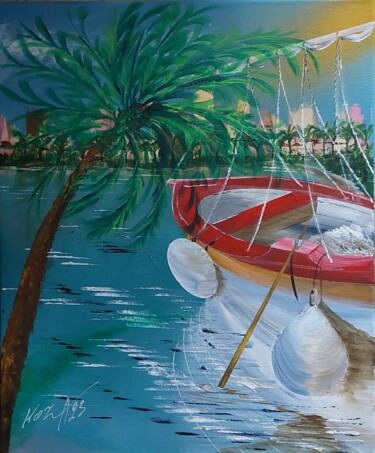 Pointu de provence Peinture intitulée "Pointu de provence" par Pascal Koza, Œuvre d'art originale, Acrylique Monté sur Châssis en bois