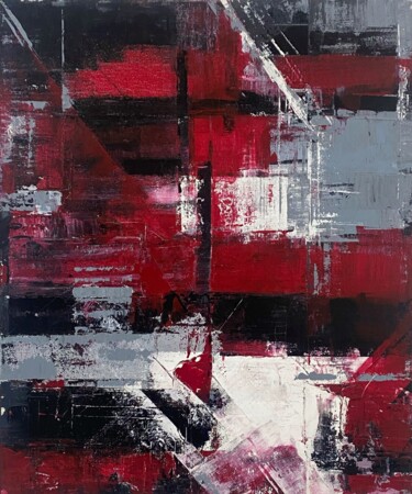 Painting titled "What Lies In Magent…" by Abhishek Deheriya, Original Artwork, Acrylic