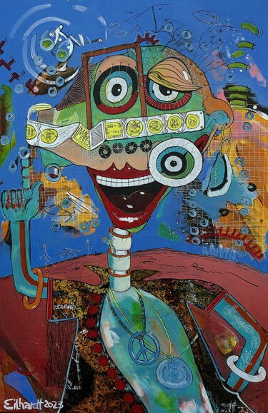 绘画 标题为“GREEN JACO-ALIEN ON…” 由Detlev Eilhardt, 原创艺术品, 丙烯