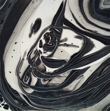 绘画 标题为“Abstraction - Black…” 由Miroslava Samoshkina, 原创艺术品, 丙烯