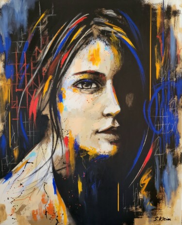 Peinture intitulée "Zoé #2" par Sébastien Klein, Œuvre d'art originale, Huile Monté sur Châssis en bois