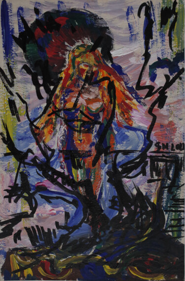 v8$# / She began to collect puzzles - {$M} 제목이 "v8$# / She began to…"인 그림 Leni Smoragdova로, 원작, 구아슈