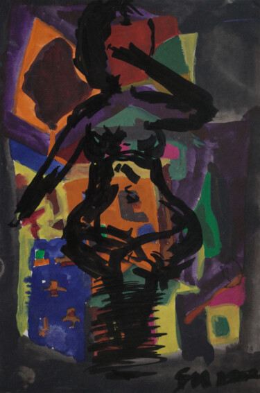 제목이 "w!E! / She began to…"인 그림 Leni Smoragdova로, 원작, 구아슈