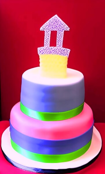 Digital Arts titled "BIRTHDAY CAKES 24" by Mahesh Tolani, Original Artwork, Digital Painting