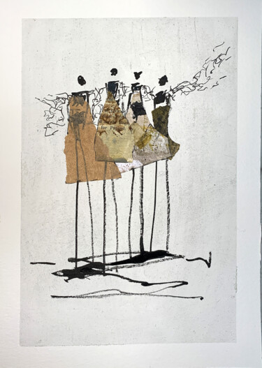图画 标题为“Women III” 由Claudia König (koenigsfigurine), 原创艺术品, 墨
