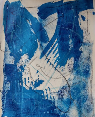 Pintura intitulada "Azul&Branco" por Rosa Martinelli, Obras de arte originais, Acrílico