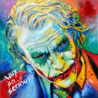 why so serious? Peinture intitulée "why so serious?" par Sabrina Seck, Œuvre d'art originale, Acrylique