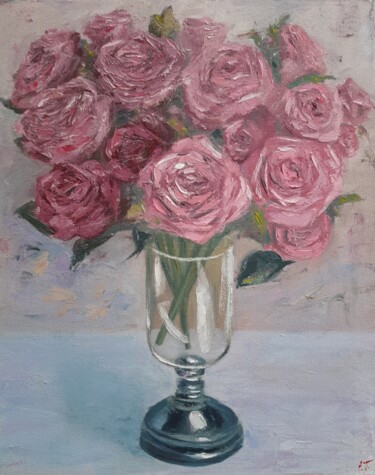 Printmaking titled "Roses(Print)" by Elena Petrova, Original Artwork, Digital Print