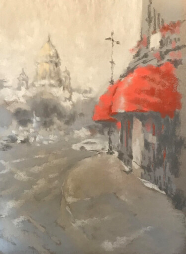 Peinture intitulée "On the corner  ( На…" par Stanislav Bankasov, Œuvre d'art originale, Pastel
